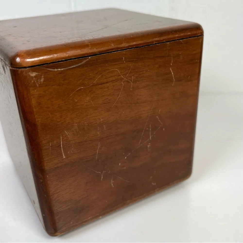 Vintage 1930's Unique Wooden Savings Bank Coin Bank Shelf Decor